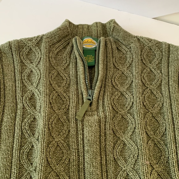 Cabela’s Woman XL Cable Knit 3/4 Zip Cotton Sweater - Picture 2 of 8